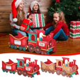 thumbnail image 1 of Tren de Regalos Navideño Decorativo | Tren de Regalos de Papá Noel con Amplios Compartimentos, Diseño de Pan de Jengibre, Centro de Mesa Navideño, Uso Versátil y Decoración Reutilizable | 1* Caja de, 1 of 5