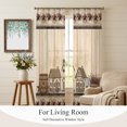 thumbnail image 4 of Barn Star Wooden Sheer Curtains 84 Inch Length 2 Panels Set, Grey Farmhouse Berry Botanical Voile Window Treatment Rod Pocket Curtains Sheers Drapes for Bedroom/Living Room/Kitchen 52"x84"x2, 4 of 8