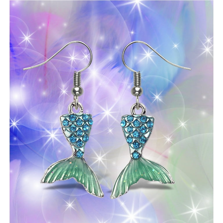 Sterling Silver Mermaid Small Dangle Earrings