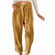 thumbnail image 2 of Pantalones Casuales de Cintura Alta y Pierna Recta para Mujer, Holgados y Cómodos, con Bolsillos Caqui M, 2 of 6