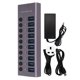 thumbnail image 1 of Hub USB de 10 puertos 5 Gbps Plug and Play Hub USB C Adaptador multipuerto Estación de acoplamiento USB C para PC de escritorio 100‑240V Enchufe británico, 1 of 10