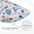 thumbnail image 5 of Bixox Watercolor Nautical Printed Pillow Protector,Super Soft Ideal for Home,Guests,Rentals - 16"x24", 5 of 8