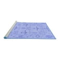 thumbnail image 2 of Ahgly Company Machine Washable Indoor Round Oriental Blue Traditional Area Rugs, 6' Round, 2 of 4