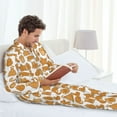 thumbnail image 6 of Gaeub Christmas Elements Mens Pajamas Set Mens Sleepwear with Long Sleeve Top & Bottoms PJs-, 6 of 7