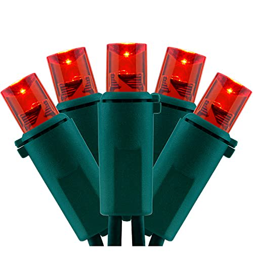 UL Certified Red Wide Angle LED Christmas String Lights, 66 Ft 200 LED Commercial Grade 5mm Christmas Light Set, Connectable Home Decor Lights for Patio Garden Wedding Holiday (Red)