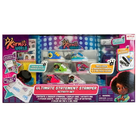 Karma s World Ultimate Statement Activity Rubber Stamp Set  6 Sneaker Stampers  for Child Ages 6+
