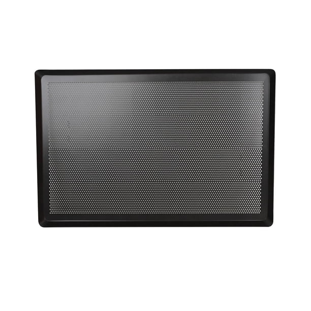 Bandeja perforada de aluminio para hornear galletas, bandeja para pizza para horno, bandeja para pizza crujiente Estilo D