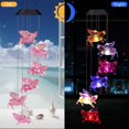 thumbnail image 4 of xxschy Solar Flying Pigs Wind Chimes Outdoor - Waterproof Solar Powered LED Changing Light Color Fly Pigs Mobile Romantic Wind-Bell for Home,Balcony,Party,Festival,Night Garden Decoration(Blackboard), 4 of 7