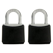 Hyper Tough Covered Aluminum Padlock 20mm Body with 3/4 inch Shackle, 2 Pack Keyed-Alike