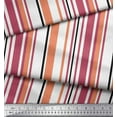 thumbnail image 3 of Soimoi Orange Cotton Voile Fabric Colorful Vertical Stripe Print Sewing Fabric Yard 42 Inch Wide, 3 of 3