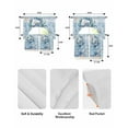 thumbnail image 6 of Coastal Blue Crab Kitchen Curtains Swag Valance and Tier Curtains Set 24 Inch Length, Ocean Nautical Starfish Coral Wooden Rod Pocket Drape Panels Pair Swag Curtain for Bathroom/Cafe/Window, 6 of 6