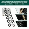 thumbnail image 4 of Adjustable 12-Step Pull Down 10FT Wall Mounted Ladder for Loft Home Storage Room Industrial Plant, 4 of 7