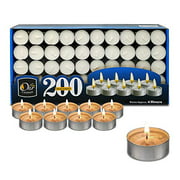 Ohr, 4 Hour Bulk Unscented Tealight Candles - White (200 Pack)