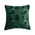 thumbnail image 2 of 3D Christmas Tree Plush Pillow Covers 18x18 In, Soft Backrest Cushion Covers For Bedroom Sofa No Pillow Core IncludedDark Green, 2 of 9