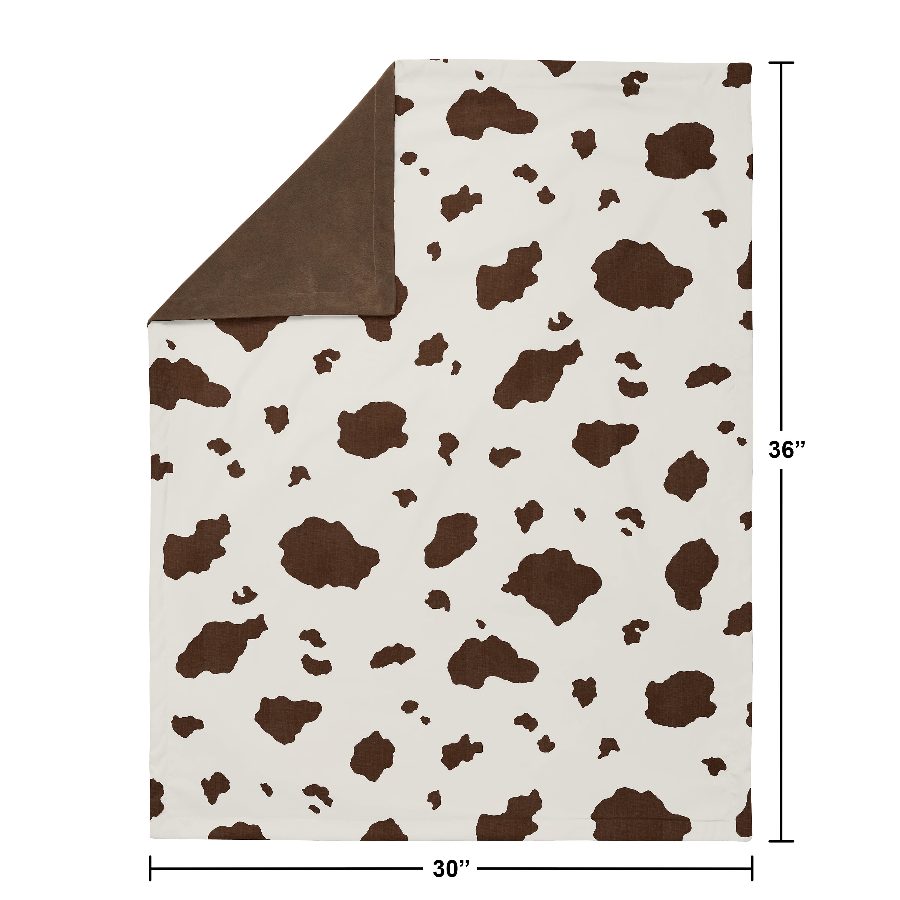 Sweet Jojo Designs Wild West Cowboy Brown and Off White Baby Security Blanket
