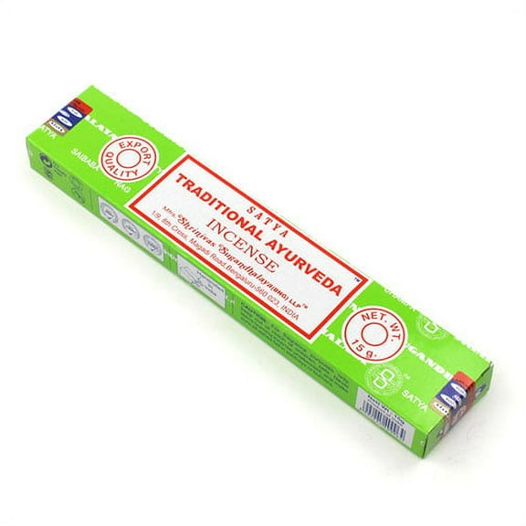 Traditional Ayurveda Stick Incense, 15 Gram (12 to 15 Stick) Box, Satya Nag Champa Variety, Masala Incense Imported From India