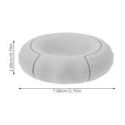 TITINICE Silicone Hand Grip Trainer Ring, Light Grey, Smooth Surface for Training