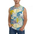 thumbnail image 2 of Goofa Cute Poodle Dog Printed Men's Sleeveless T-Shirt - Athletic Gym Workout Tank Top for Men - Moisture-Wicking, UPF 30+ Quick-Dry Muscle Tee-Small, 2 of 8
