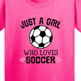 thumbnail image 4 of Inktastic Just a Girl Who Loves Soccer Youth T-Shirt, 4 of 5