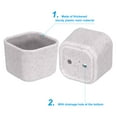 thumbnail image 4 of Unique Bargains 2' Square Plastic Succulent Planter with Drainage Flowerpot Container, Beige 3 Pack, 4 of 5