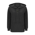 thumbnail image 6 of hotojiny Womens Fashion Hoodies Lightweight Long Sleeve Button V Neck Sweatshirt Classic Warm Ribbed Knit Pullover Top S-XXl, 6 of 7