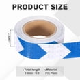 thumbnail image 2 of Uxcell Reflective Tape, Self-Adhesive Trailer Reflector Tape Waterproof Warning Sticker Blue-white 1 Inch x 16 Feet, 2 of 6