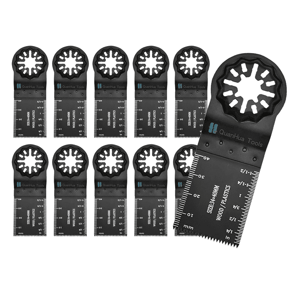Oscillating Saw Blades,Star Lock Interface Purpose Sawing Wood Nail Purpose Tool Replace The Head(10PC))