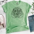 thumbnail image 2 of Jaw Ready To Party Shirt, Unisex Women's Men's Shirt, Shark Shirt, Pun Shirt, Party Shirt, Shark Jaw Shirt, Heather Apple Green, 3X-Large, 2 of 6