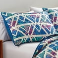thumbnail image 2 of ESCA 3-Piece Abstract Kuma Geometric Reversible Quilt Set- Queen, 2 of 5