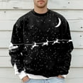 thumbnail image 4 of Hoodies for Men Mens Christmas Plus Size Hoodless Pullovers Fashion Sweatshirts Holiday Logo Print Clothing Tops Hop Oversized Sweatshirts Stretchy Zip up Hoodie Men Oversized Sweaters Littl Black XL, 4 of 5