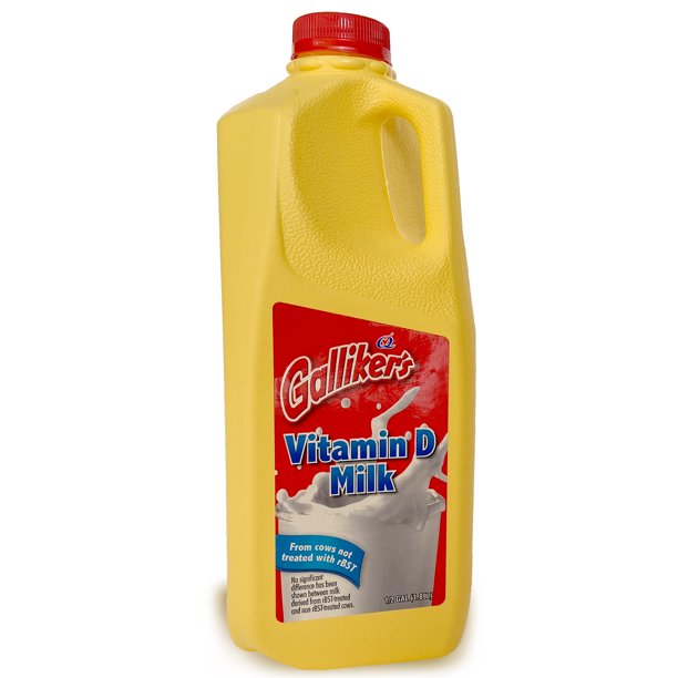 Galliker's Vitamin D Milk, Half Gallon