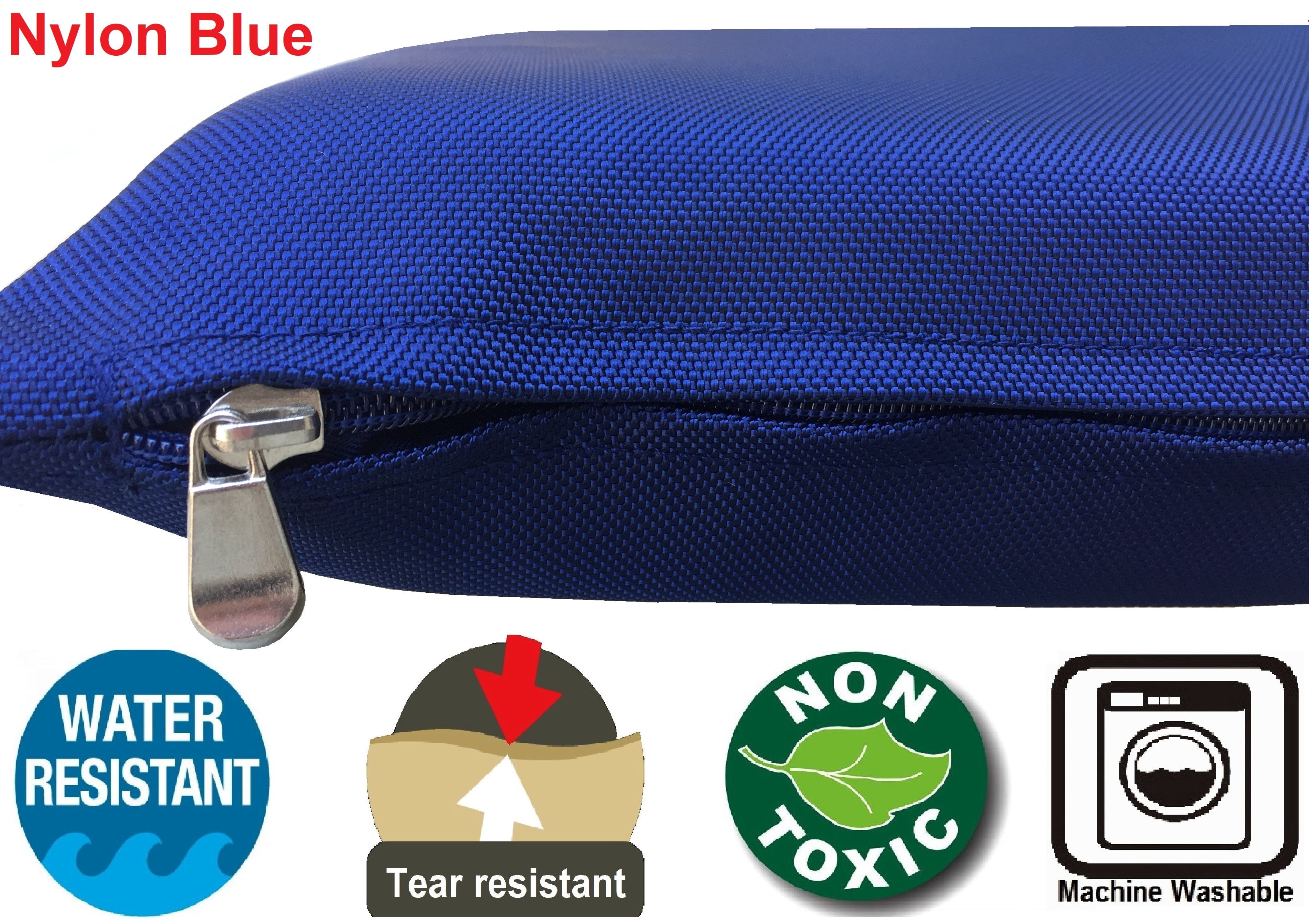 Dogbed4less Shredded Memory Foam Pillow 36"x29" Dog Bed with Blue Nylon Cover