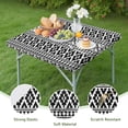 thumbnail image 4 of Fitted Bohemian Square Table Cover 34x34 Inch with Elastic Edging, Floral Pattern for Card Tables and Dining Areas, 4 of 6