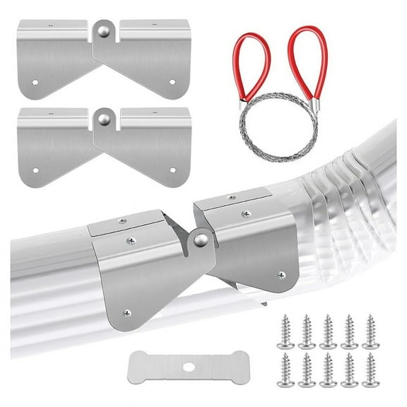 Gutter Downspout Hinges,1 Pair/2 Pcs Extension Hinge,Down Spout Drain Hinge,for Square Rectangle