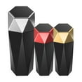 thumbnail image 3 of HEVIRGO ABS Car Auto Mini Cup Holder Trash Can Rhombus Storage Box Garbage Bin with Lid, 3 of 10