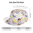 thumbnail image 6 of Haiem Floral Puppy Classic Snapback Cap Flat Bill Hat Baseball Cap Adjustable Size Cotton Dad Hat, 6 of 9