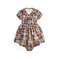 thumbnail image 1 of Ralph Lauren Baby Girls Wrap Dress and Bloomer 2 Piece Set (Patchwork Spring(2001), 9 Months), 1 of 2