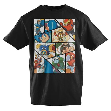 Youth Boys Megaman Shirt Cartoon Apparel Kids Clothing-Medium