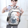 thumbnail image 6 of FORMRS Unisex School Backpack 17" Student Travel Bag with Laptop Compartment, White Sea Plants, 6 of 7