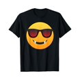 thumbnail image 1 of Funny Easy Vampire Face Emoticon T-Shirt - Black - XL, 1 of 4