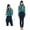 green, variant on Women Modest Muslim Swimwear Patchwork Hijab Sport New Islamic Burkinis Wear Bathing Suit 3pcs Long Sleeves Swimsuit