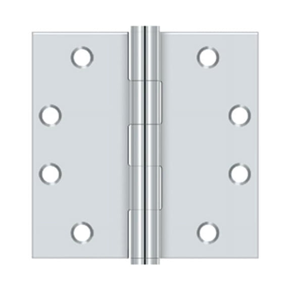 4.5 x 4.5 in. Heavy Duty Square Hinge, Polished Chrome