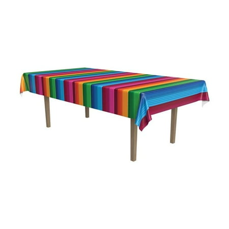 

Beistle 54001 55 x 90.5 in. Fiesta Fabric Tablecover Multi Color - Pack of 12