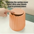thumbnail image 5 of Mini Desktop Trash Can, Press-Type Countertop Wastebasket with Lid, Small Plastic Garbage Can Plastic Garbage Bin for Bathroom Bedroom Living Room Dressing Table 5.1x6 Inch, 5 of 6