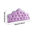 thumbnail image 3 of Ruffled Headboard Backrest Pillow, Reading Support Bolster，Wave Shape Bed Wedge Cushion For Bedroom, Dorm, Sofa,Pink - 120 Cm, 3 of 9