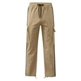 thumbnail image 4 of Men's Fleece Cargo Sweatpants Heavyweight Size Khaki XL, 4 of 4