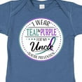 thumbnail image 4 of Inktastic Suicide Prevention- I Wear Teal and Purple for My Uncle Boys or Girls Baby Bodysuit, 4 of 5