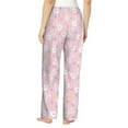 thumbnail image 3 of Xecao Easter Cute Rabbit Women's Straight Lounge Pajama Pants: The Epitome of Relaxed Sleepwear, 3 of 9