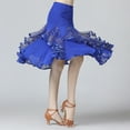 thumbnail image 2 of Whitewed 360 Degree Swing Midi Ballroom Latin Dance Practice Circle Skirts, 2 of 3
