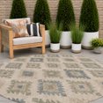 thumbnail image 3 of Addison Rugs Chantille Indoor/Outdoor Transitional Geometric Ivory Machine Washable Round Rug, 8' x 8', 3 of 8